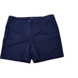 Ann Taylor‎ LOFT Women's Chino Shorts 10 NWT Navy Blue 6" Inseam Casual Summer